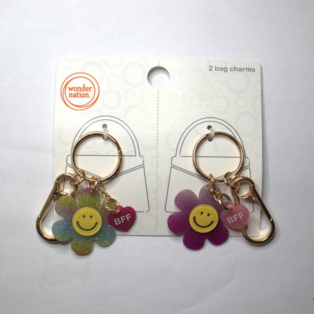 Wonder Nation | Girls BFF Flower & Girls Best Friends Beaded Bag Charms